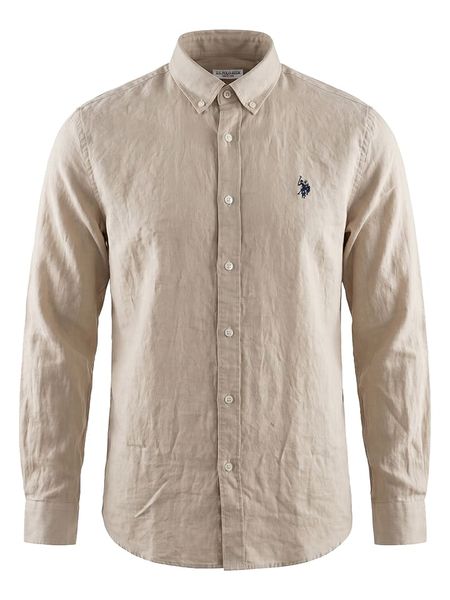 U.S. Polo Assn. Koszula w kolorze beżowym rozmiar: XXL. Brązowe koszule U.S. Polo Assn., s, bez wzorów, bez kołnierzyka, bez ramiączek. Za 187.45 zł.