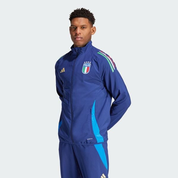 Bluza Italy Tiro 24 Competition Presentation. Niebieskie bluzy bez kaptura Adidas, xl, bez wzorów, z materiału, bez kaptura. Za 351.40 zł.