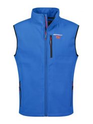 Geographical Norway Kamizelka softshellowa "Vakito" w kolorze niebieskim rozmiar: XL. Niebieskie kamizelki sportowe Geographical Norway, xl, bez wzorów, bez kaptura, outdoorowe. Za 153.71 zł.