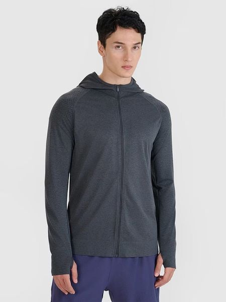 4F Kurtka sportowa w kolorze antracytowym rozmiar: L/XL. Czarne kurtki treningowe 4F, l, bez wzorów, bez kaptura, outdoorowe. Za 95.69 zł.