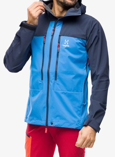 Kurtka softshell męska Haglofs Roc Sight Softshell Jacket. Niebieskie kurtki Haglöfs, m, bez wzorów, z elastanu, bez kaptura. Za 1,132.99 zł.