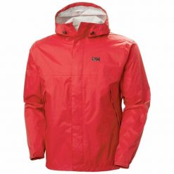 Kurtka przeciwdeszczowa męska Helly Hansen Loke. Czerwone kurtki przeciwdeszczowe Helly Hansen, m, bez wzorów, bez kaptura. Za 510.50 zł.