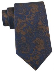 Krawat Męski - Angelo di Monti - Brąz z Niebieskim, Kwiaty. Niebieskie krawaty i muchy Angelo di Monti, bez wzorów, z tkaniny. Za 45.00 zł.