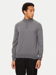 Boss Sweter Ebenji 50528300 Szary Regular Fit. Szare swetry rozpinane Boss, m, bez wzorów, z wełny, bez kołnierzyka, bez ramiączek. Za 419.99 zł.