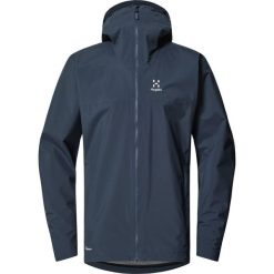 Kurtka turystyczna Haglöfs Korp Proof. Niebieskie kurtki Haglöfs, bez wzorów, bez kaptura. W wyprzedaży za 760.80 zł.