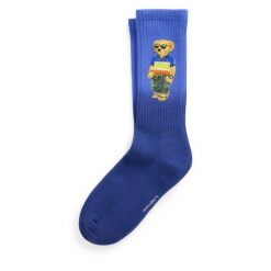 Skarpety Wysokie Męskie Polo Ralph Lauren. Niebieskie skarpety Polo Ralph Lauren, bez wzorów. Za 89.99 zł.