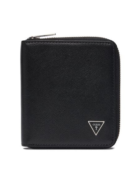 Guess Portfel SMMASL LEA02 Czarny. Czarne portfele Guess, z aplikacjami, ze skóry. Za 219.99 zł.