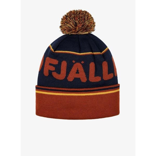 Czapka zimowa Fjallraven Pom Hat - autumn leaf/dark navy. Niebieskie czapki zimowe Fjällräven, bez wzorów. Za 182.99 zł.