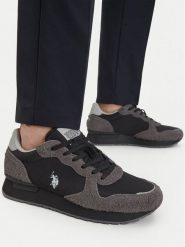 U.S. Polo Assn. Sneakersy EO-HAMEX001M/GTS1 Czarny. Czarne buty sportowe casual U.S. Polo Assn., bez wzorów, z materiału, bez zapięcia. Za 359.99 zł.
