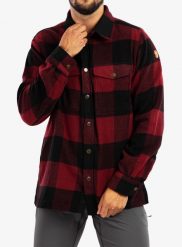 Koszula turystyczna męska Fjallraven Canada Shirt. Czerwone koszule Fjällräven, na lato, m, bez wzorów, z materiału, bez kołnierzyka, bez ramiączek. Za 835.99 zł.