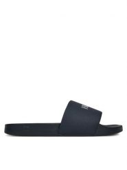 Tommy Hilfiger Klapki Hilfiger Print Tumble Pool Slide FM0FM05505 Granatowy. Niebieskie klapki Tommy Hilfiger, ze skóry. Za 199.99 zł.