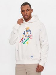 Polo Ralph Lauren Bluza 710926546001 Biały Regular Fit. Białe bluzy Polo Ralph Lauren, l, bez wzorów, z bawełny, bez kaptura. Za 369.99 zł.