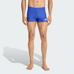 Bokserki 3-Stripes Swim 2-Inch. Białe odzież kąpielowa Adidas, m, bez wzorów, z materiału, sportowe. Za 149.00 zł.
