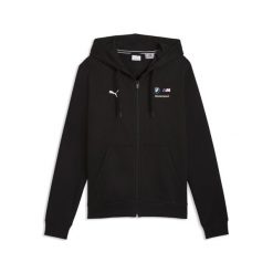 Męska kurtka dresowa z polaru BMW M MOTORSPORT Essentials PUMA. Czarne kurtki Puma, l, bez wzorów, z dresówki, bez kaptura, do biegania. Za 399.00 zł.