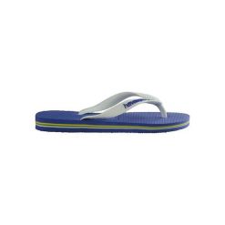 Sandały Havaianas Brasil Niebieskie dla Junior Mężczyzn. Niebieskie sandały Havaianas, z materiału, bez zapięcia. Za 46.58 zł.
