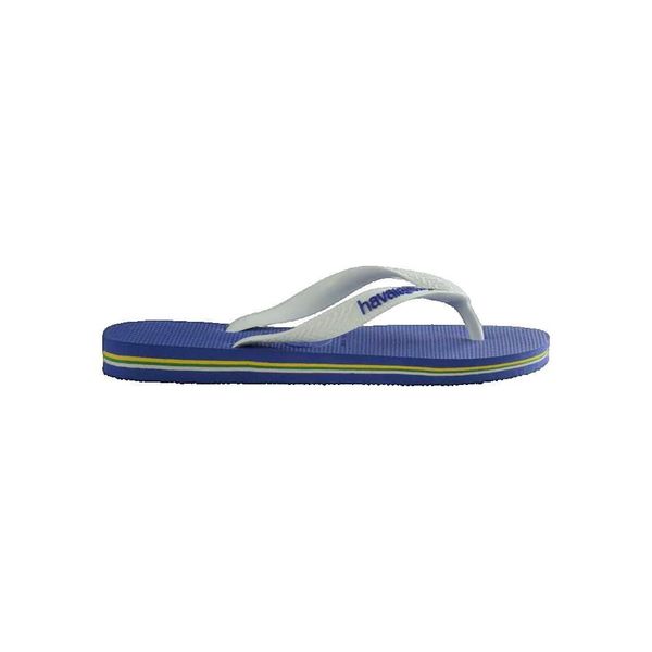 Sandały Havaianas Brasil Niebieskie dla Junior Mężczyzn. Niebieskie sandały Havaianas, z materiału, bez zapięcia. Za 46.58 zł.