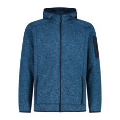 Kurtka polarowa męska CMP Borgis Fix Hood Jacket. Niebieskie kurtki CMP, l, bez wzorów, z polaru, bez kaptura. Za 251.99 zł.