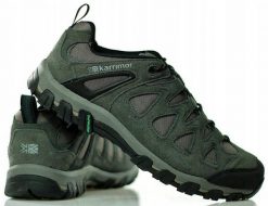 Buty trekkingowe męskie Karrimor Supa K931. Szare buty turystyczne Karrimor, bez wzorów, z materiału, bez zapięcia, trekkingowe. Za 224.99 zł.