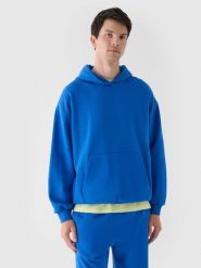4F Bluza dresowa nierozpinana z kapturem męska - niebieska M. Niebieskie bluzy z kapturem 4F, m, bez wzorów, z bawełny, z kapturem. W wyprzedaży za 99.99 zł.