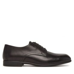 Półbuty Baldinini. Czarne eleganckie półbuty Baldinini, bez wzorów, bez obcasa, bez zapięcia. Za 829.99 zł.