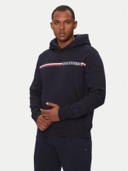 Tommy Hilfiger Bluza Chest Stripe MW0MW36737 Granatowy Regular Fit. Niebieskie bluzy Tommy Hilfiger, l, bez wzorów, z bawełny, bez kaptura. Za 259.99 zł.