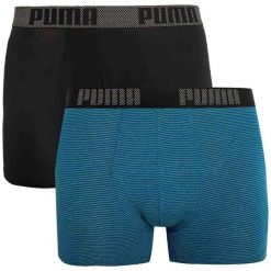 Bokserki Puma dla mężczyzn - 2-pak niebieski - Komfort i styl. Niebieskie bokserki Puma, l, bez wzorów, z bawełny. Za 157.99 zł.