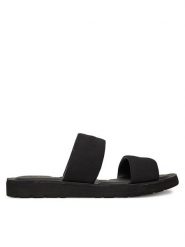 Calvin Klein Klapki Double Strap Cv Logo HM0HM01801 Czarny. Czarne klapki CALVIN KLEIN, z materiału. Za 289.99 zł.