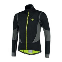Softshellowa kurtka rowerowa męska Rogelli BRAVE. Czarne kurtki softshell Rogelli, m, bez wzorów, z softshellu, bez kaptura. W wyprzedaży za 180.00 zł.