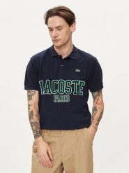 Lacoste Polo PH7419 Granatowy Regular Fit. Niebieskie koszulki polo LACOSTE, m, bez wzorów, z bawełny, bez kołnierzyka, bez ramiączek. Za 619.99 zł.