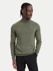 KARL LAGERFELD Golf 655002 564399 Zielony ciemny Regular Fit. Zielone golfy KARL LAGERFELD, l, bez wzorów, z wełny, bez kołnierzyka, bez ramiączek. Za 569.99 zł.