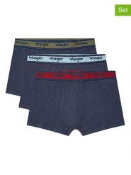Wrangler Bokserki (3 pary) "Alford" w kolorze granatowym rozmiar: L. Niebieskie bokserki Wrangler, l, bez wzorów. Za 87.81 zł.