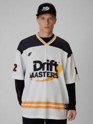 4F T-shirt loose z nadrukiem uniseks 4F | Drift Masters - biały L/XL. Białe t-shirty 4F, bez wzorów, z tkaniny, bez ramiączek. Za 199.99 zł.