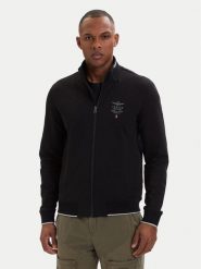 Aeronautica Militare Bluza 261FE1956UF00459 Czarny Regular Fit. Czarne bluzy Aeronautica Militare, l, bez wzorów, z bawełny, bez kaptura. Za 659.99 zł.