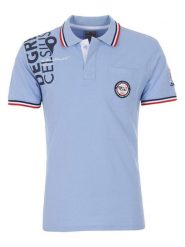 Peak Mountain Koszulka polo "Calor" w kolorze błękitnym rozmiar: L. Niebieskie koszulki polo Peak Mountain, l, bez wzorów, z bawełny, bez kołnierzyka, bez ramiączek. Za 110.55 zł.