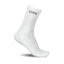 Skarpety Rowerowe LUXA Logo. Białe skarpety LUXA, bez wzorów, z materiału. Za 49.90 zł.