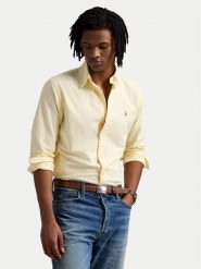 Polo Ralph Lauren Koszula 710953704004 Żółty Custom Fit. Żółte koszule Polo Ralph Lauren, m, bez wzorów, z bawełny, bez kołnierzyka, bez ramiączek. Za 529.99 zł.