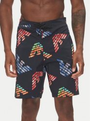 Emporio Armani Szorty kąpielowe EM000689 AF12340 FC105 Czarny Regular Fit. Czarne kąpielówki Emporio Armani, m, bez wzorów, z syntetyku. Za 399.99 zł.
