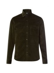 Nils Sundström Męska koszula sztruksowa Mężczyźni Regular Fit Bawełna zielony jednolity, L. Zielone koszule Nils Sundström, l, bez wzorów, z bawełny, bez kołnierzyka, bez ramiączek. Za 249.95 zł.