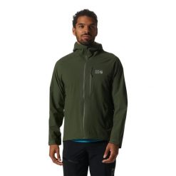 Rozciągliwa kurtka turystyczna Mountain Hardwear Ozonic. Zielone kurtki MOUNTAIN HARDWEAR, m, bez wzorów, bez kaptura. Za 1,159.00 zł.