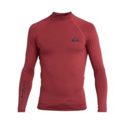 Koszulka surfingowa z długim rękawem UPF 50 dla Mężczyzn EVERYDAY Czerwony. Czerwone bluzki z długim rękawem Quiksilver, m, bez wzorów, z elastanu, bez kołnierzyka, bez ramiączek. Za 149.99 zł.