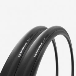 Zestaw 2 opon rowerowych szosowych Michelin Pro 5 700x25 miękkie stopki. Skarpety MICHELIN, bez wzorów, z gumy. Za 299.99 zł.