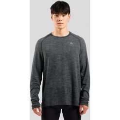Koszulka z długim rękawem do biegania męska Odlo ESSENTIAL SEAMLESS. Szare bluzki z długim rękawem ODLO, l, bez wzorów, bez kołnierzyka, bez ramiączek. Za 269.99 zł.