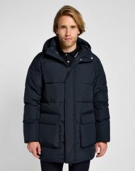 LEE MĘSKA KURTKA ZIMOWA LONG PUFFER JACKET BLACK 112355680 LD48011656. Czarne kurtki Lee, na zimę, l, bez wzorów, bez kaptura. Za 419.99 zł.