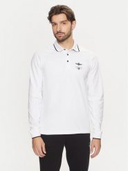 Aeronautica Militare Polo 242PO1824J612 Biały Regular Fit. Białe koszulki polo Aeronautica Militare, m, bez wzorów, z bawełny, bez kołnierzyka, bez ramiączek. Za 349.99 zł.
