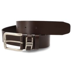 Brązowy Stylowy Męski Pasek Big Star. Czarne paski BIG STAR, bez wzorów, z jeansu, eleganckie. Za 129.00 zł.