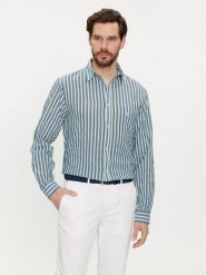 Guess Koszula F4GH00 WG780 Niebieski Regular Fit. Niebieskie koszule Guess, m, z aplikacjami, z bawełny, bez kołnierzyka, bez ramiączek. Za 199.99 zł.