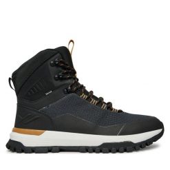 Trekkingi Halti. Szare botki sznurowane Halti, bez wzorów, bez obcasa, bez zapięcia. Za 359.99 zł.