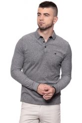 WRANGLER POLO LS POLO REAL BLACK W7A87K5W5 112131306. Czarne koszulki polo Wrangler, m, bez wzorów, bez kołnierzyka, bez ramiączek. W wyprzedaży za 29.99 zł.