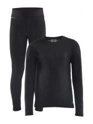 Craft Thermal Baselayer Set J – Termoaktywna bielizna junior, 100% poliester z. Czarna bielizna termoaktywna Craft, na zimę, bez wzorów, z dżerseju, bez ramiączek. Za 377.95 zł.