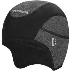 Czapka rowerowa zimowa dla dorosłych Rockbros YPP032 z otworami na okulary. Czarne czapki zimowe ROCKBROS, bez wzorów. Za 49.90 zł.